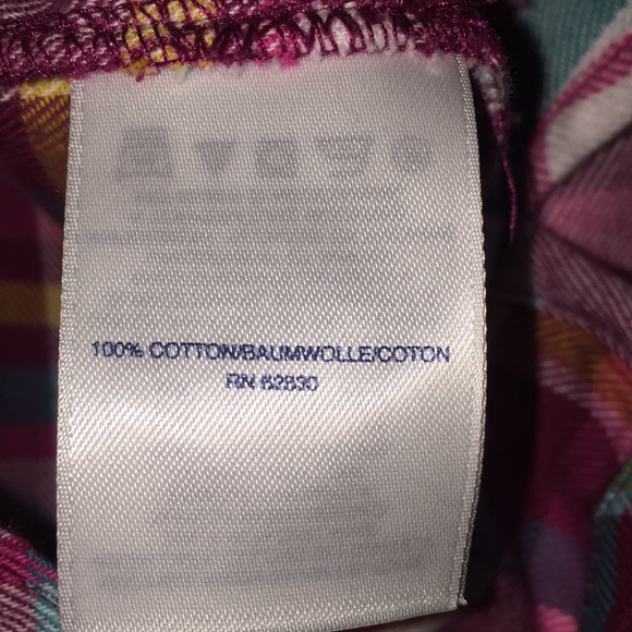 Lands' End Girls Soft Flannel Plaid Button Down Shirt Size Small 7-8 - Picture 4 of 9